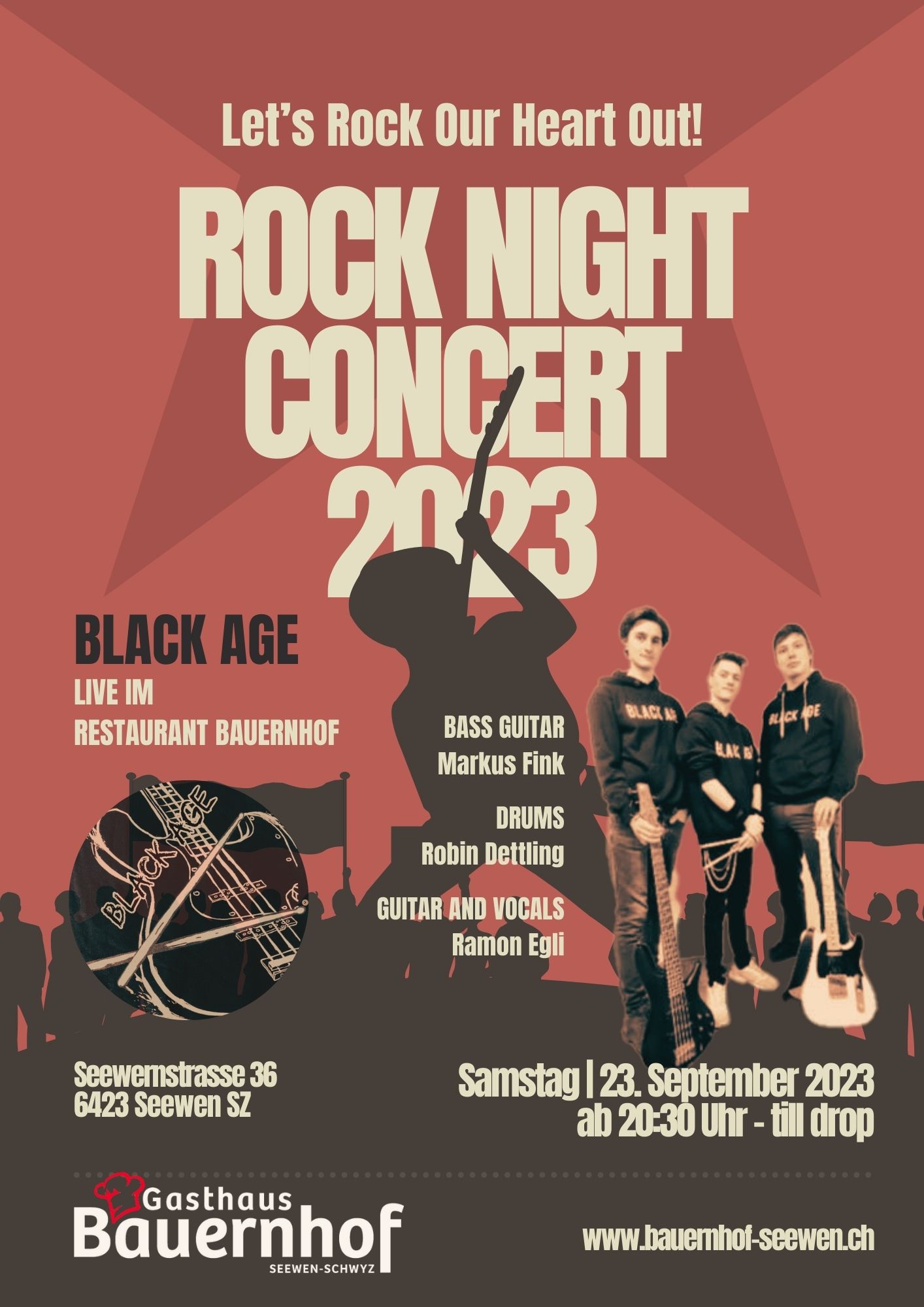 Konzertankündigung: Rocknacht mit "Black Age" in Seewen!